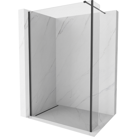 Mexen Kioto paroi de douche Walk-in 100 x 30 cm, transparent, noire - 800-100-212-70-00-030