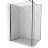 Mexen Kioto paroi de douche Walk-in 125 x 30 cm, transparent, noir - 800-125-212-70-00-030