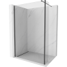 Mexen Kioto paroi de douche Walk-in 145 x 30 cm, transparente, noire - 800-145-212-70-00-030