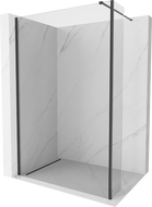 Panneau de douche Mexen Kioto Walk-in 110 x 40 cm, transparent, noir - 800-110-212-70-00-040