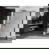 Mexen Kioto paroi de douche Walk-in 100 x 30 cm, motif noir, noire - 800-100-212-70-70-030