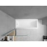 Mexen Cubik baignoire rectangulaire 160 x 70 cm avec habillage et paroi de douche 1-volet 80 cm, transparent, chrome - 55031607?