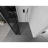 Mexen Kioto paroi de douche Walk-in 120 x 30 cm, cadre noir, métal fumé - 800-120-212-95-70-030