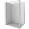 Mexen Kioto paroi de douche Walk-in 140 x 40 cm, transparent, nickel brossé - 800-140-212-97-00-040
