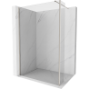 Mexen Kioto paroi de douche Walk-in 130 x 40 cm, transparent, nickel brossé - 800-130-212-97-00-040