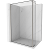 Mexen Kioto paroi de douche Walk-in 100 x 40 cm, motif noir, nickel brossé - 800-100-212-97-70-040