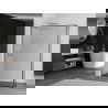 Mexen Kioto paroi de douche Walk-in 140 x 40 cm, motif noir, nickel brossé - 800-140-212-97-70-040