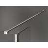 Mexen Kioto paroi de douche Walk-in 100 x 40 cm, cadre noir, nickel brossé - 800-100-212-97-70-040