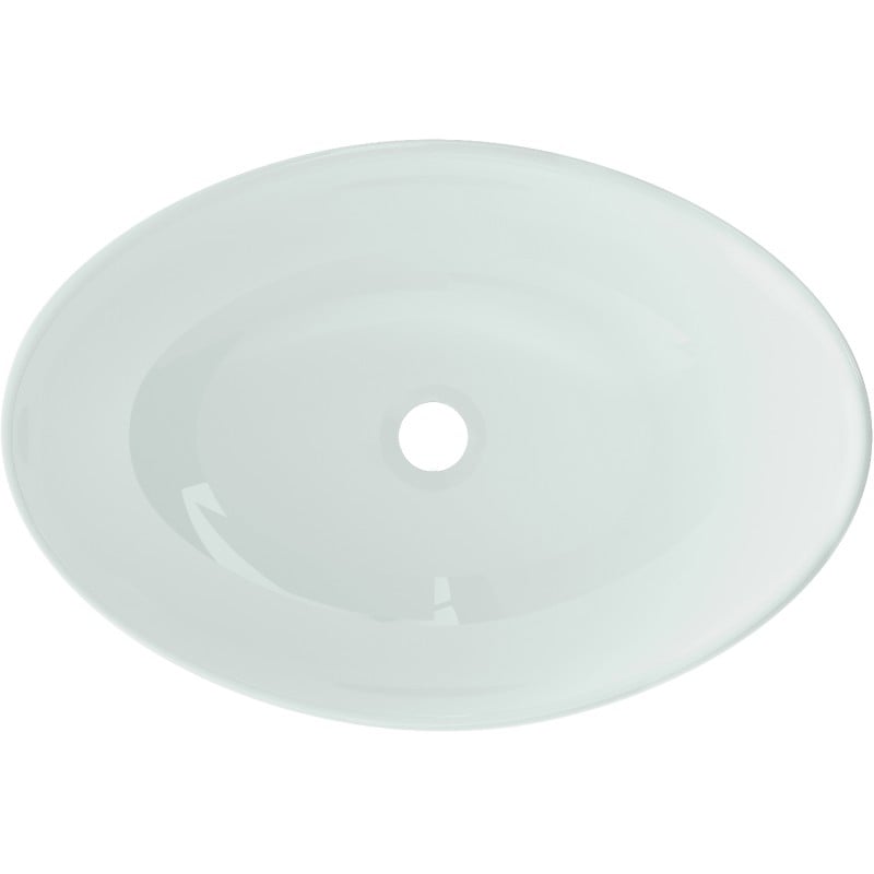 Mexen Sonia lavabo en verre à poser 54 x 37 cm, blanc - 24145430