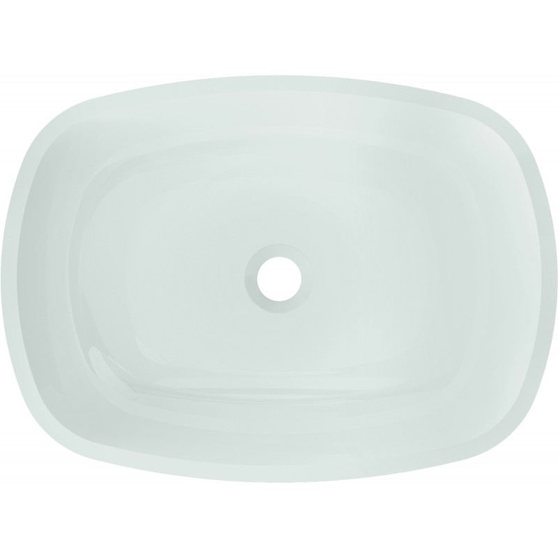 Mexen Araks lavabo en verre à poser 54 x 39 cm, blanc - 24155430