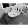 Mexen Araks vasque à poser en verre 54 x 39 cm, blanche - 24155430