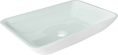 Mexen Megan lavabo à comptoir en verre 56 x 36 cm, Blanc - 24135630