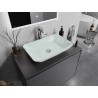 Mexen Megan lavabo en verre à poser 56 x 36 cm, blanc - 24135630