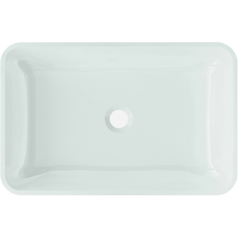 Mexen Megan lavabo en verre à poser 56 x 36 cm, blanc - 24135630