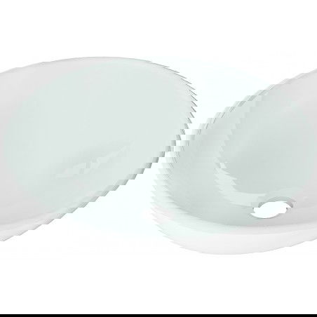 Mexen Mira lavabo à comptoir en verre 42 x 42 cm, Blanc - 24124230