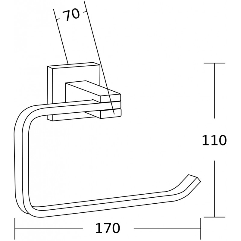 Mexen Vane porte-papier toilette, chromé - 7020933-00