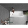 Mexen Next L pare-douche de baignoire à 1 volet 50 x 150 cm, transparent, cuivre brossé - 895-050-000-03-00-65