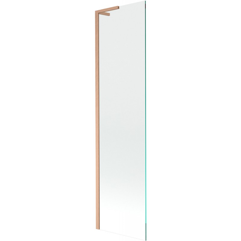 Mexen Next L pare-douche de baignoire à 1 volet 50 x 150 cm, transparent, cuivre brossé - 895-050-000-03-00-65