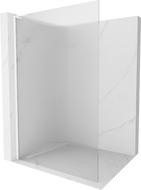 Mexen Kioto L paroi de douche Walk-in 80 x 200 cm, rayures, blanc - 800-080-103-20-09