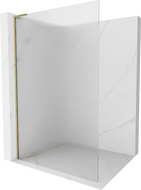 Mexen Kioto L paroi de douche Walk-in 80 x 200 cm, stries, or - 800-080-103-50-09