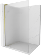 Mexen Kioto L paroi de douche Walk-in 90 x 200 cm, striée, or brossé - 800-090-103-55-09