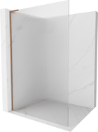 Mexen Kioto L paroi de douche Walk-in 90 x 200 cm, striée, cuivre brossé - 800-090-103-65-09