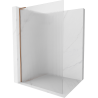 Mexen Kioto L paroi de douche Walk-in 100 x 200 cm, finition brossée, cuivre - 800-100-103-65-09