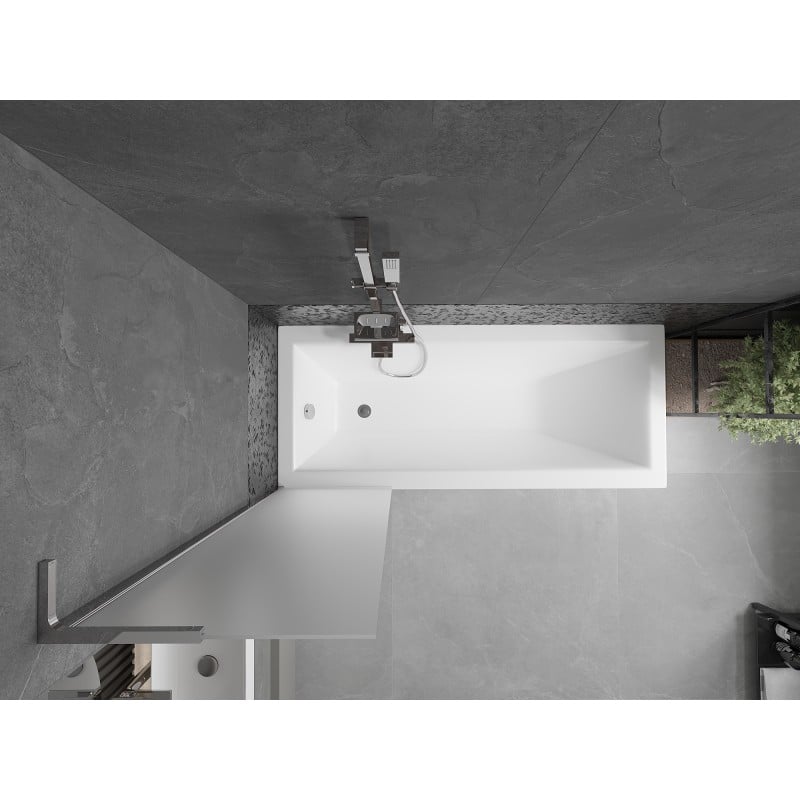 Mexen Next L pare-douche de baignoire 1-volet 50 x 150 cm, givre, chrome - 895-050-000-03-30-01