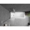 Mexen Next L paroi de baignoire 1 volet 50 x 150 cm, dépoli, blanc - 895-050-000-03-30-20