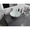 Mexen Mira lavabo en verre sur plan 42 x 42 cm, blanc - 24124230