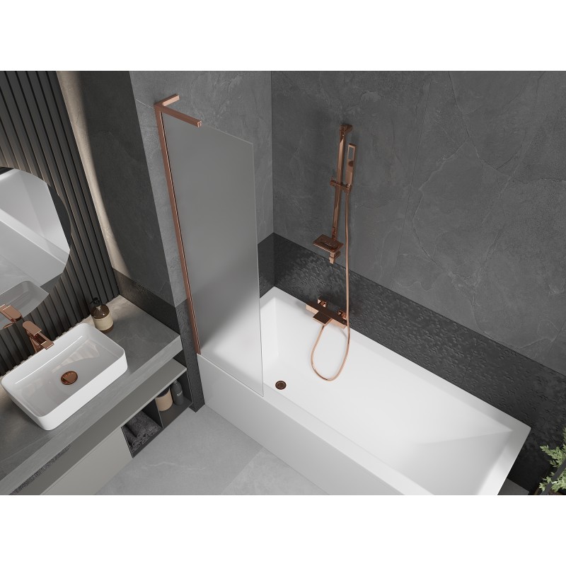 Mexen Next L paroi de douche à une aile 50 x 150 cm, givre, cuivre brossé - 895-050-000-03-30-65