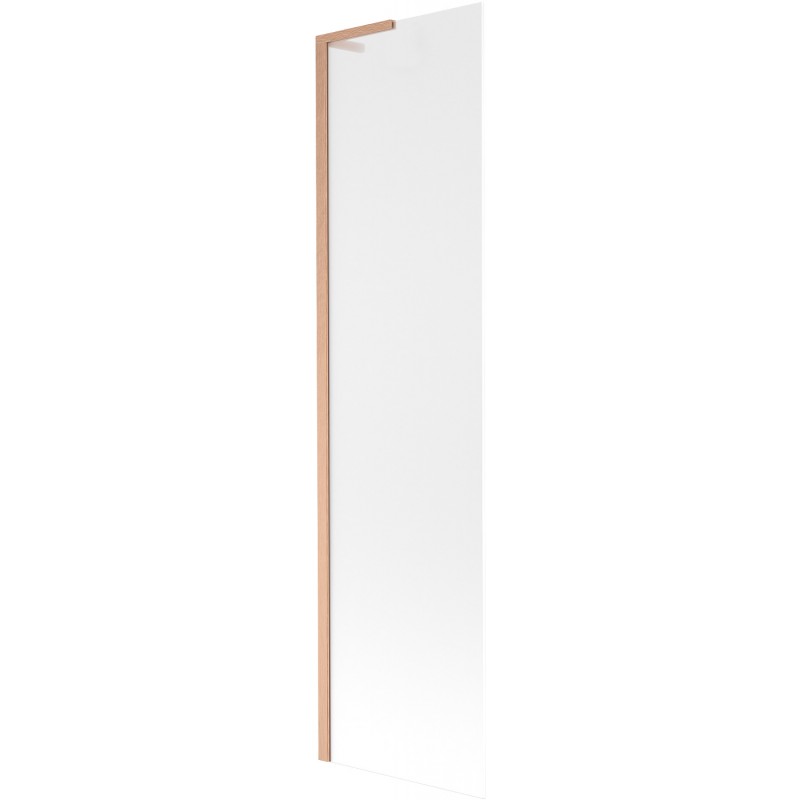 Mexen Next L paroi de baignoire à 1 volet 50 x 150 cm, givré, cuivre brossé - 895-050-000-03-30-65