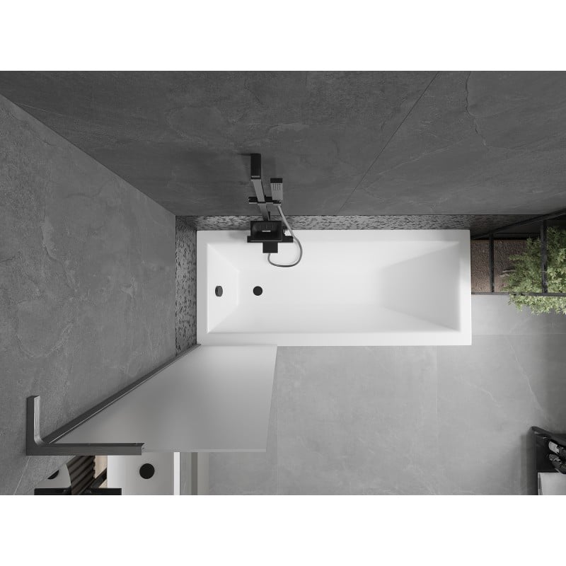 Mexen Next L paroi de douche 1 volet 50 x 150 cm, givre, gris métallique brossé - 895-050-000-03-30-66