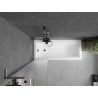 Mexen Next L paroi de douche 1 volet 50 x 150 cm, givre, gris métallique brossé - 895-050-000-03-30-66