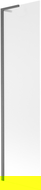 Mexen Next L paroi de baignoire 1 vantail 50 x 150 cm, givré, gris canon brossé - 895-050-000-03-30-66