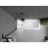 Mexen Next L paroi de baignoire 1-volet 50 x 150 cm, dépoli, noir - 895-050-000-03-30-70
