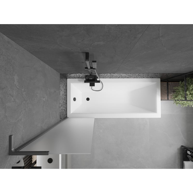 Mexen Next L paroi de baignoire 1-volet 50 x 150 cm, givre, métal canon - 895-050-000-03-30-95