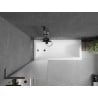Mexen Next L paroi de baignoire 1-volet 50 x 150 cm, givre, métal canon - 895-050-000-03-30-95