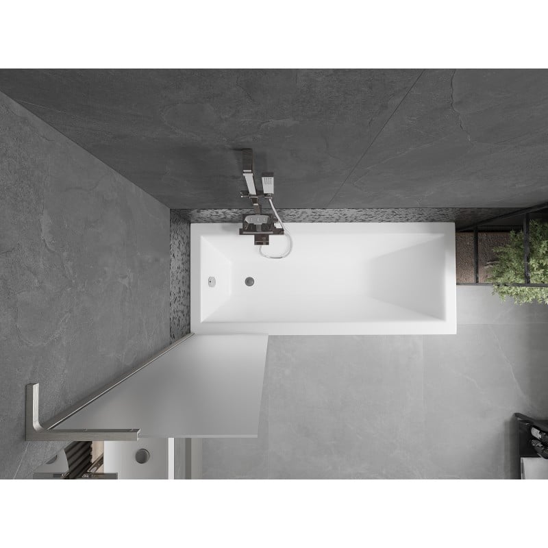 Mexen Next L paroi de douche à 1 volet 50 x 150 cm, givré, nickel brossé - 895-050-000-03-30-97