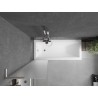 Mexen Next L paroi de douche à 1 volet 50 x 150 cm, givré, nickel brossé - 895-050-000-03-30-97