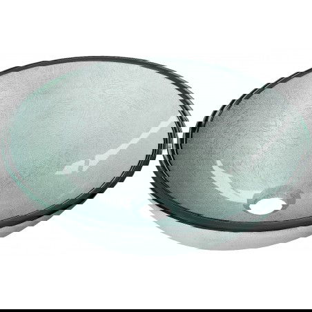Mexen Mira lavabo à comptoir en verre 42 x 42 cm, Argent - 24124211