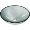 Mexen Mira lavabo de comptoir en verre 42 x 42 cm, argent - 24124211