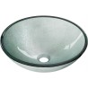 Mexen Mira vasque à poser en verre 42 x 42 cm, argentée - 24124211