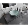 Mexen Mira lavabo de comptoir en verre 42 x 42 cm, argent - 24124211
