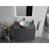 Mexen Mira lavabo de comptoir en verre 42 x 42 cm, argent - 24124211