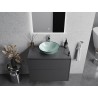 Mexen Mira lavabo en verre à poser 42 x 42 cm, argenté - 24124211