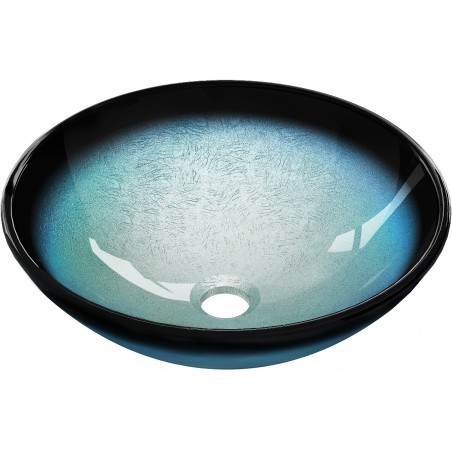 Mexen Mira vasque en verre à poser 42 x 42 cm, bleue - 24124247