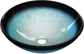 Mexen Mira vasque en verre à poser 42 x 42 cm, bleue - 24124247