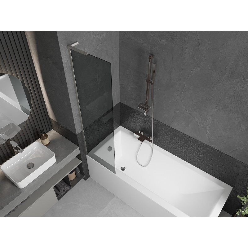 Mexen Next L pare-douche à une aile 50 x 150 cm, graphite, nickel brossé - 895-050-000-03-40-97