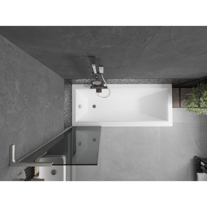 Mexen Next L pare-douche à une aile 50 x 150 cm, graphite, nickel brossé - 895-050-000-03-40-97